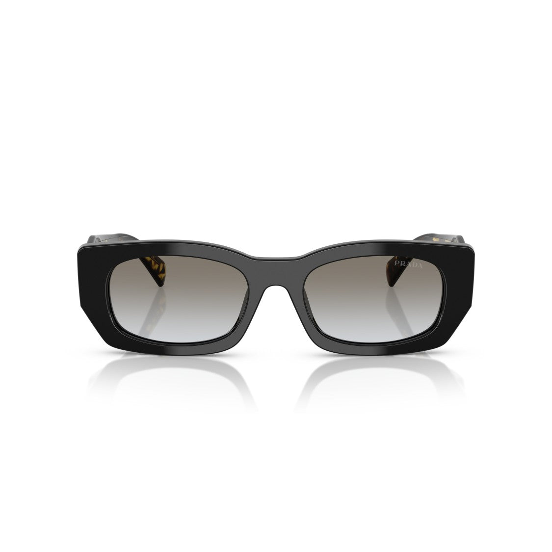 Prada 0Pr B05s Rectangular Black Acetate Sunglasses