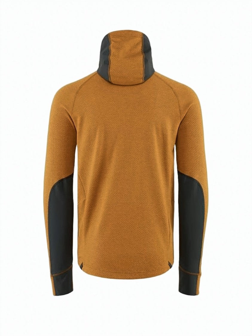Klattermusen Textured Brown Jacket With Contrasting Black Panels