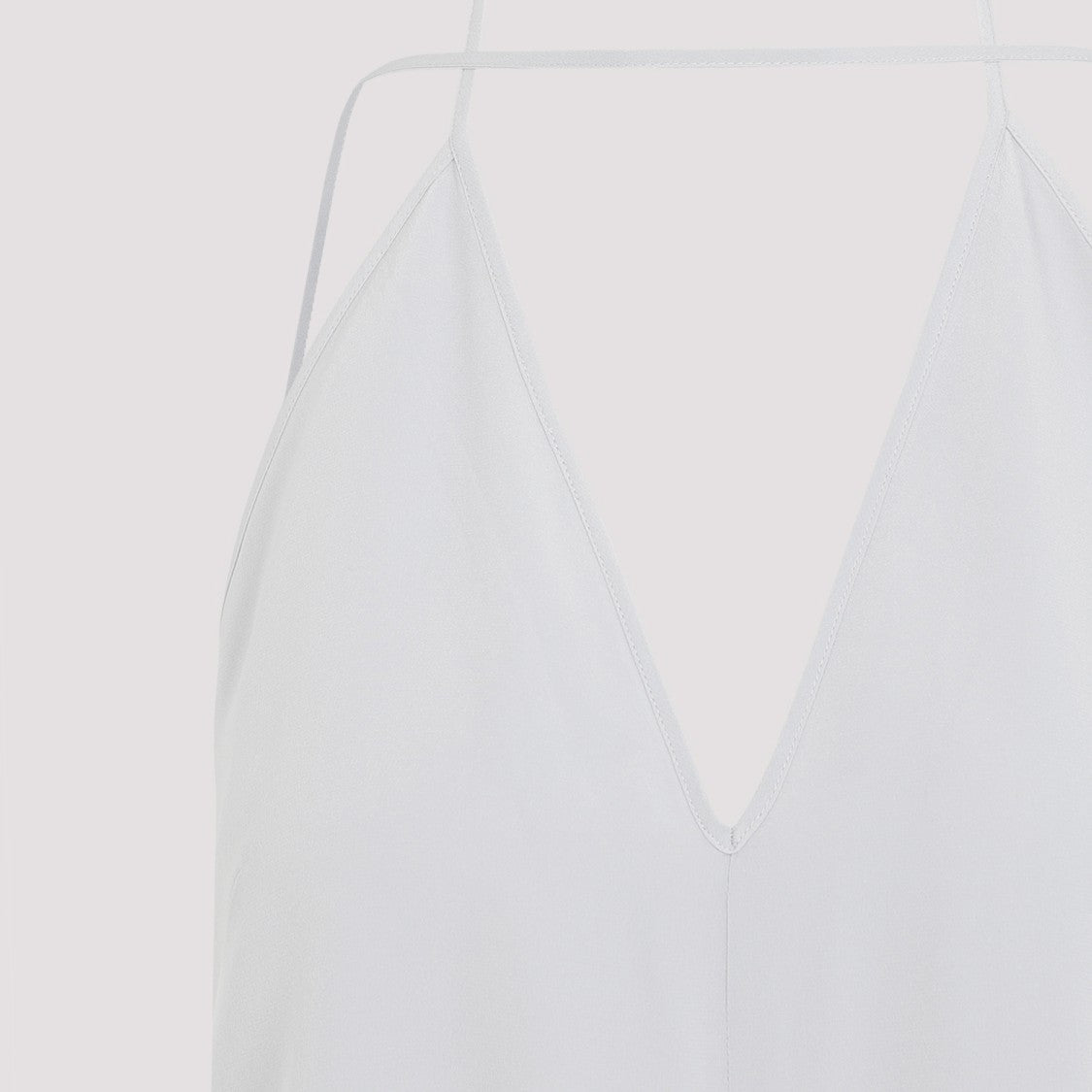 Totême Double-Halter White Silk Top