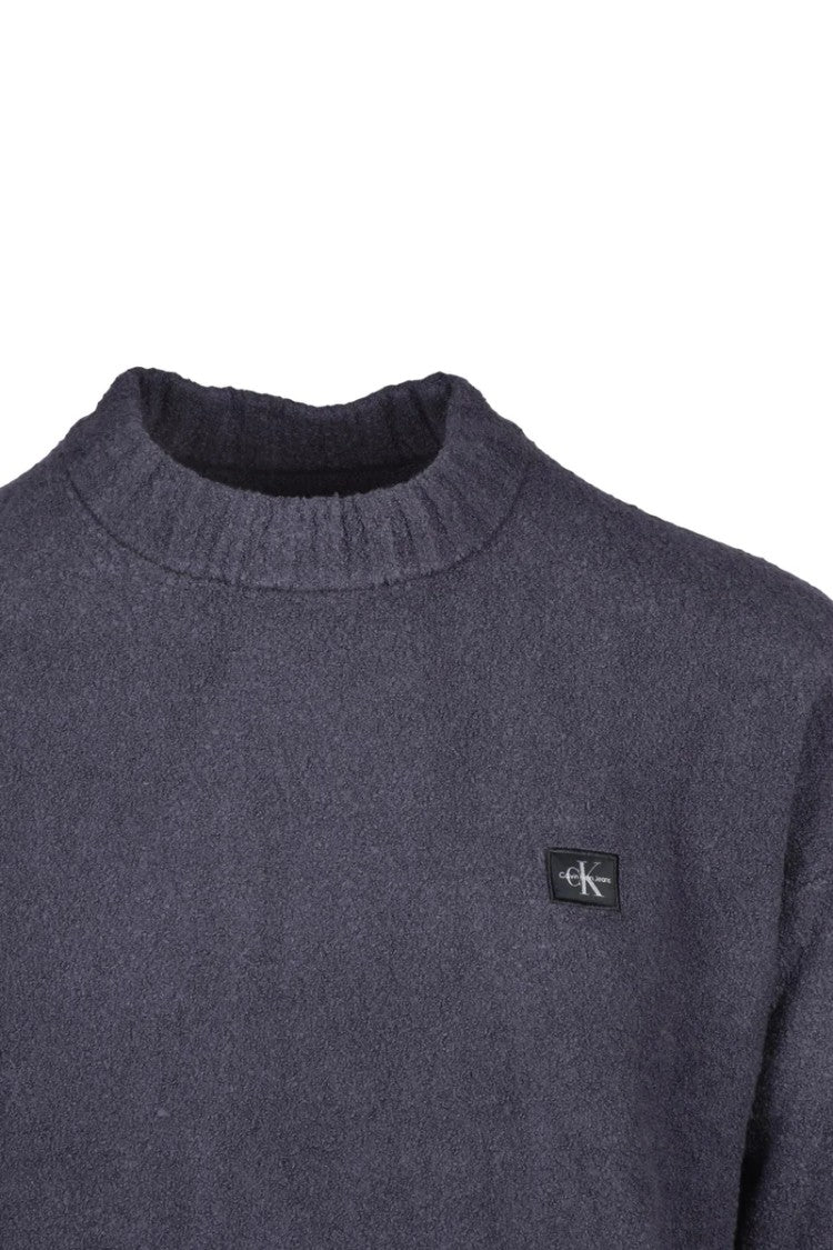 Calvin Klein Jeans Grey Patch Cotton-Blend Sweatshirt