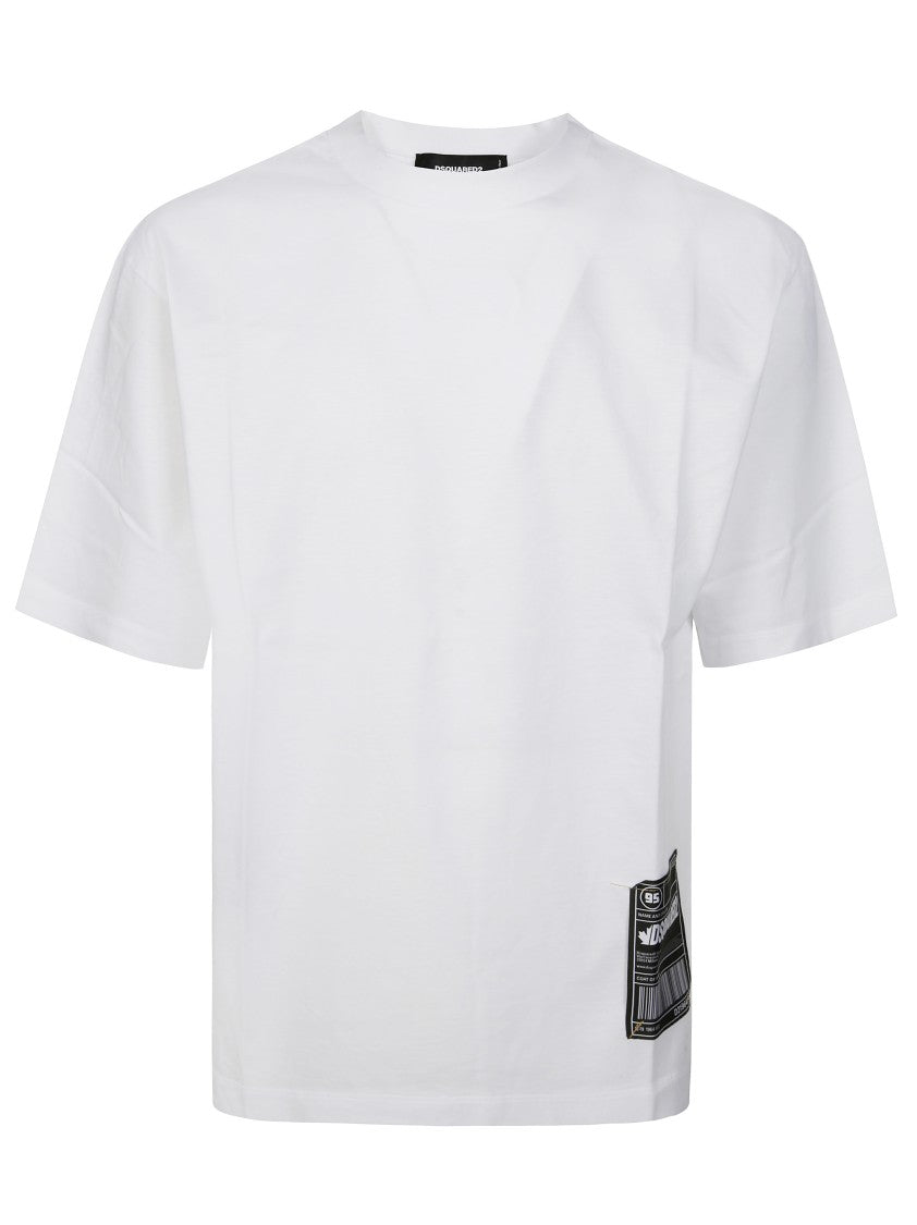 Dsquared2 Loose Fit T-Shirt With Distinctive Side Detail