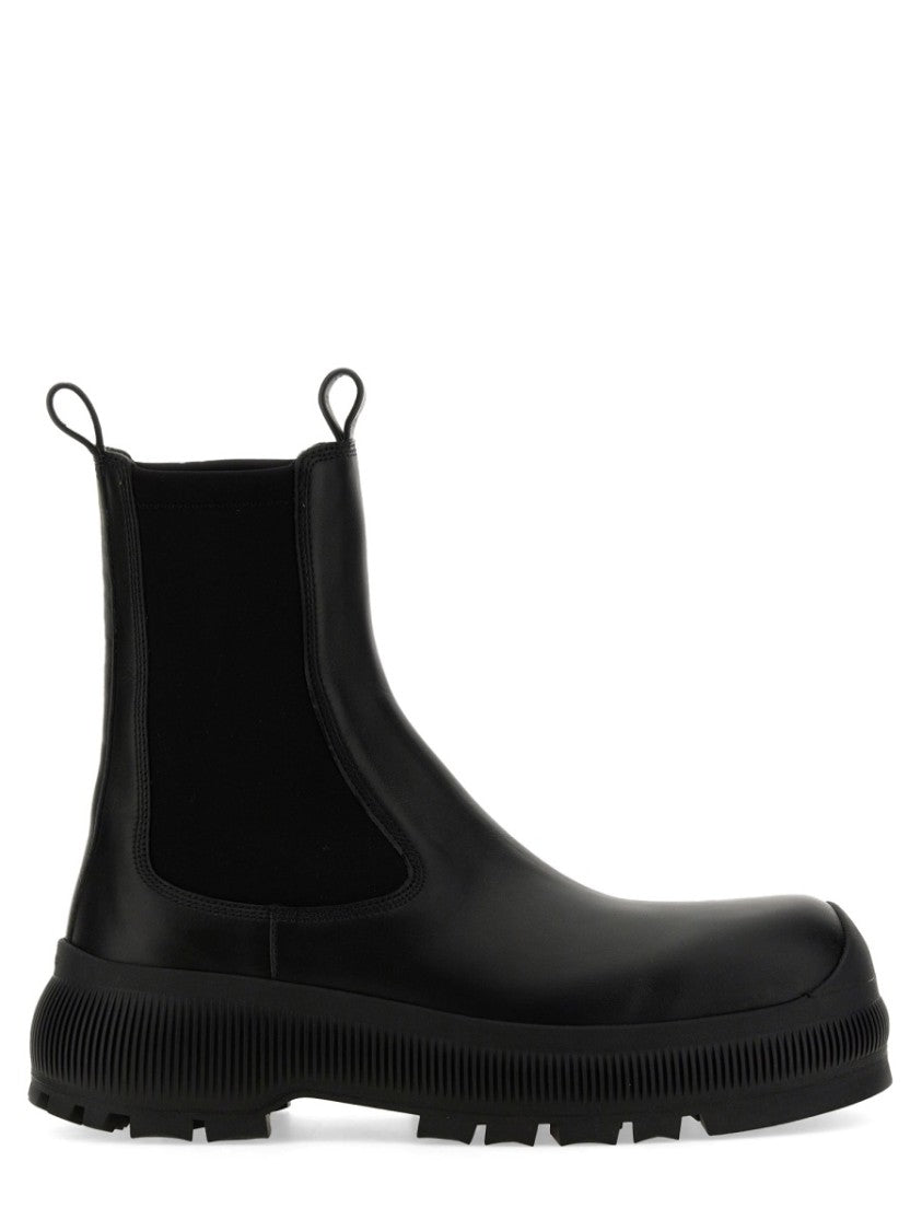 Jil Sander Black Calf Leather Chelsea Boots