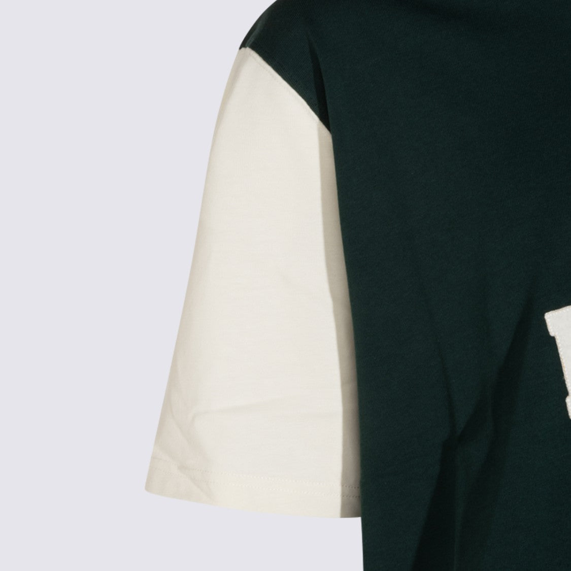 Ami Paris Color-Block Short-Sleeve T-Shirt With Textured Lettering