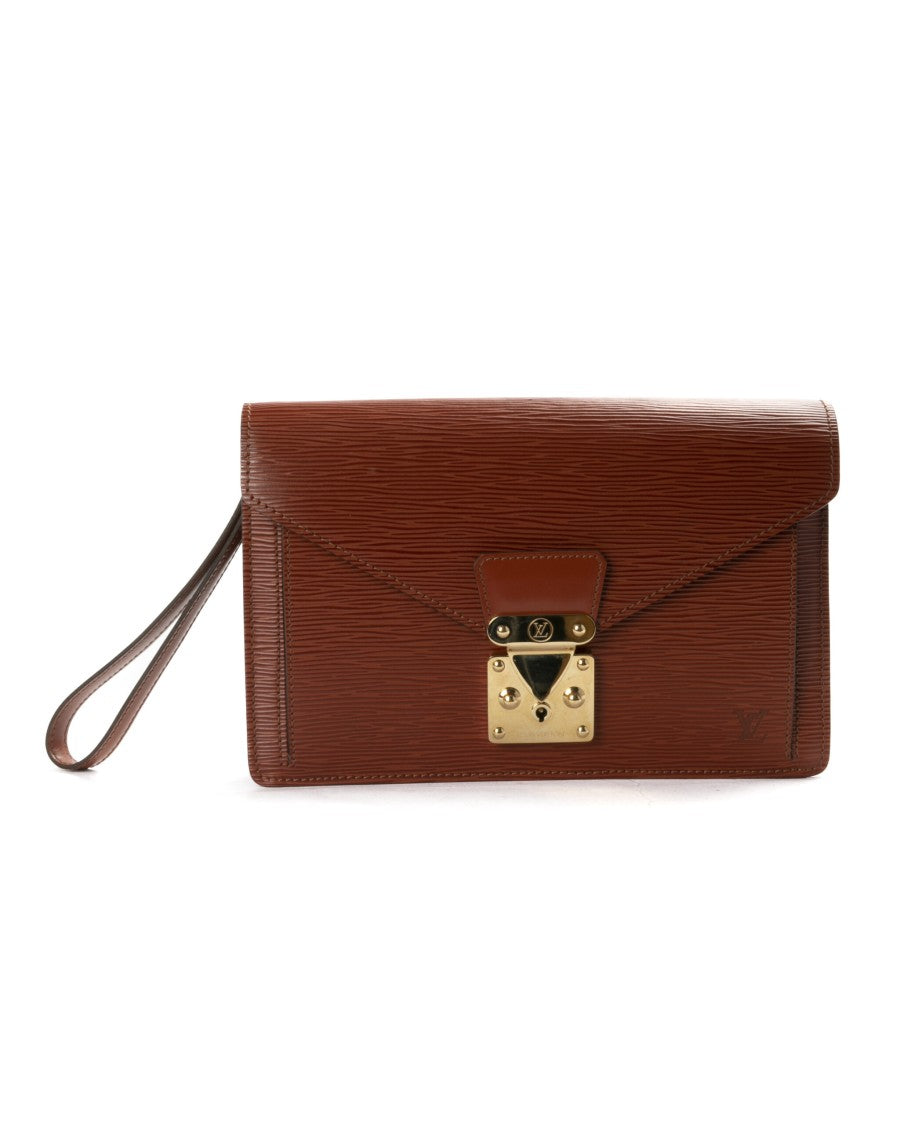 Louis Vuitton Dragonne Epi Clutch Honey