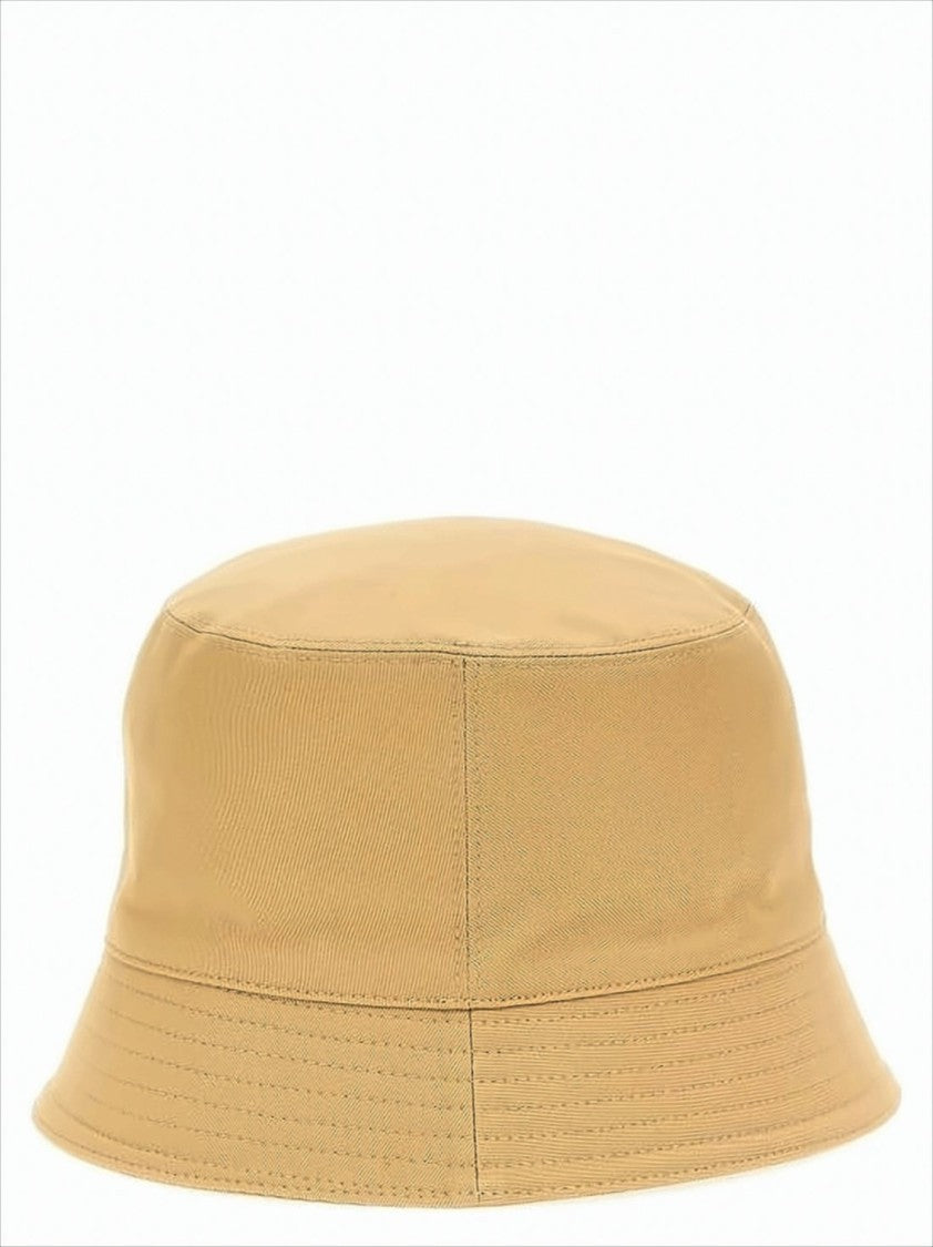 Marni Beige Cotton Bucket Hat With Embroidered Detailing