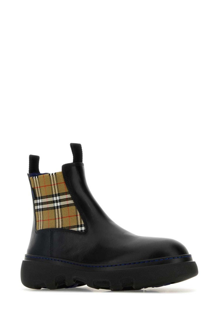 Burberry Black Leather Ankle Boots
