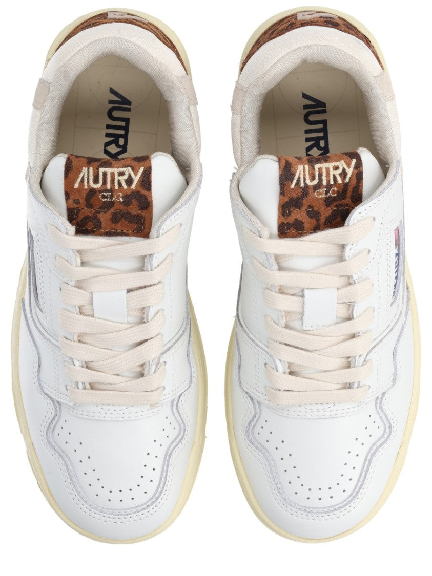 Autry Clc Low Leather Leopard Sneakers