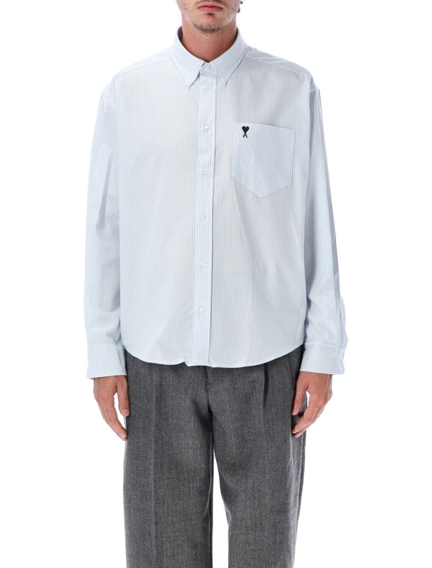 Ami Paris Adc Stripes Boxy Striped Shirt