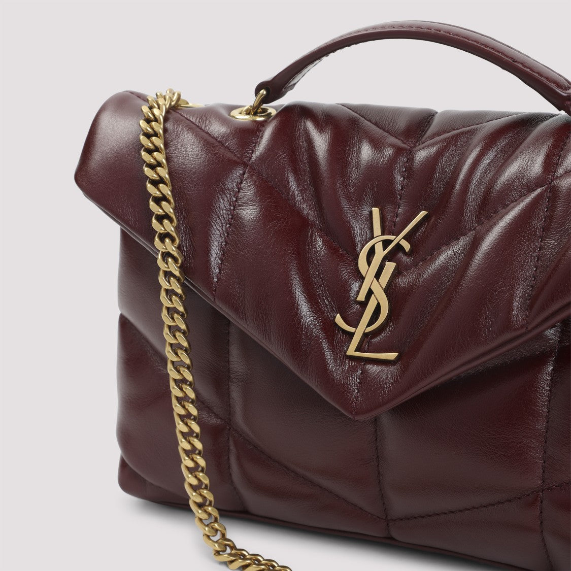 Saint Laurent Puffer Toy Red Calf Leather Shoulder Bag