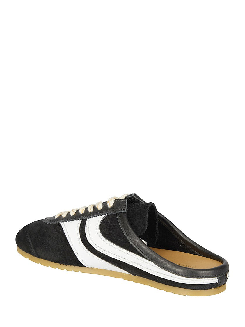 Dries Van Noten Low Slip-On Sabot In Black Suede
