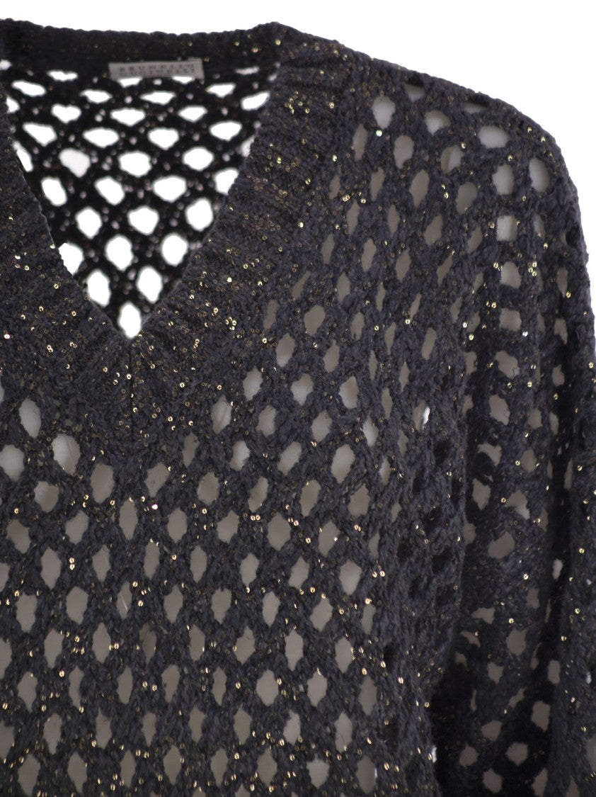 Brunello Cucinelli Dazzling Net Silk And Linen Jersey