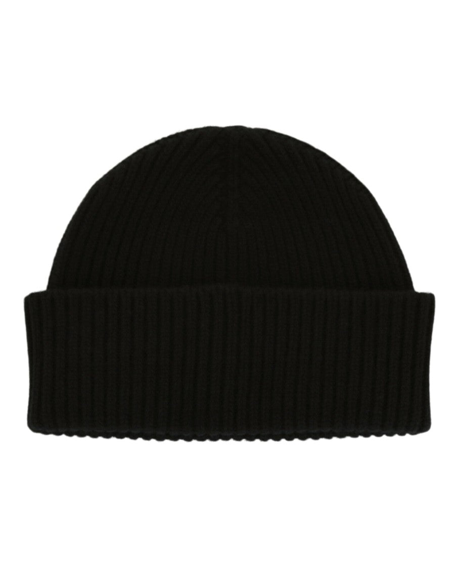Givenchy Ribbed Wool-Blend Beanie With High-Polish Monogram Accent