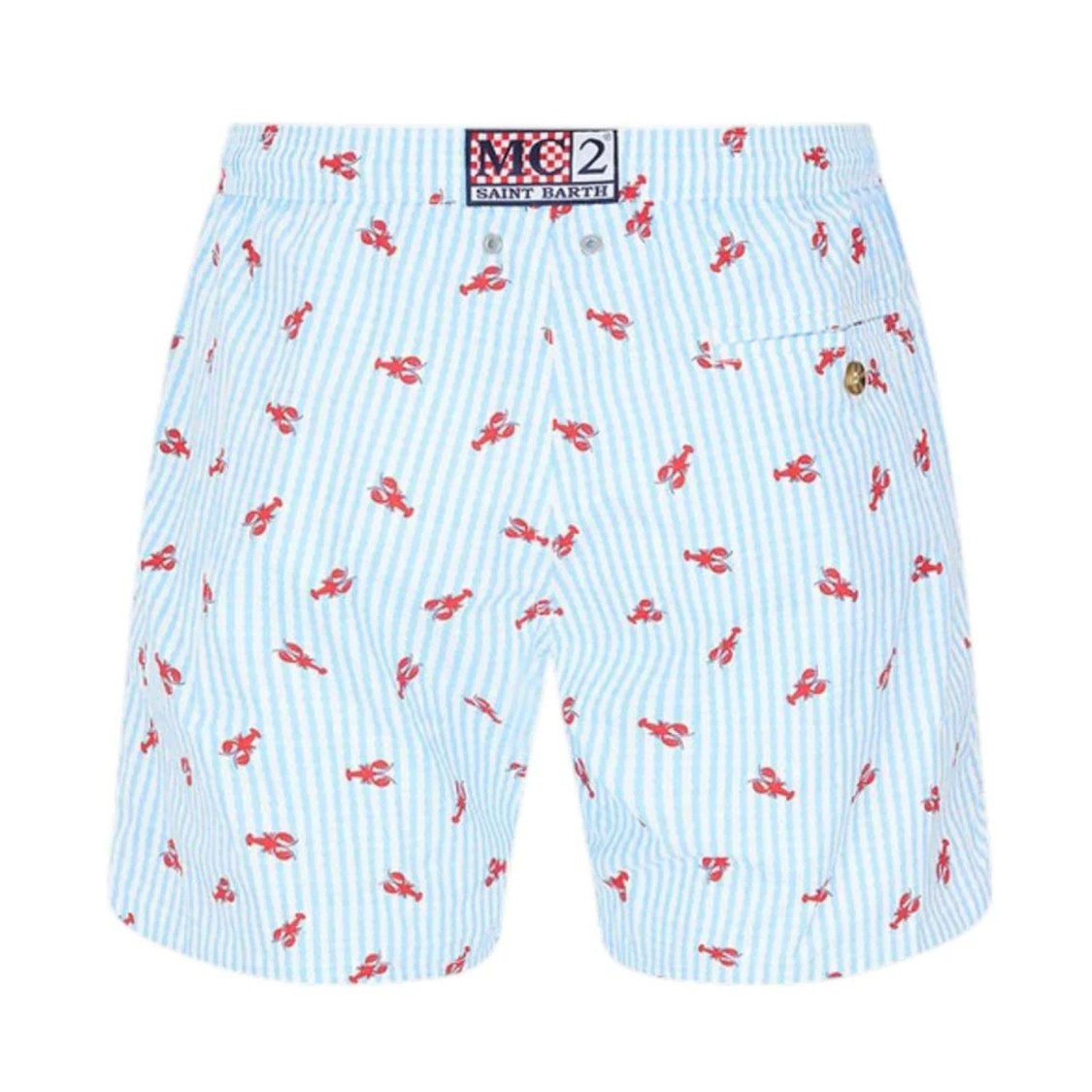 Mc2 Saint Barth Light Blue Lighting Micro Stretch Swim Shorts