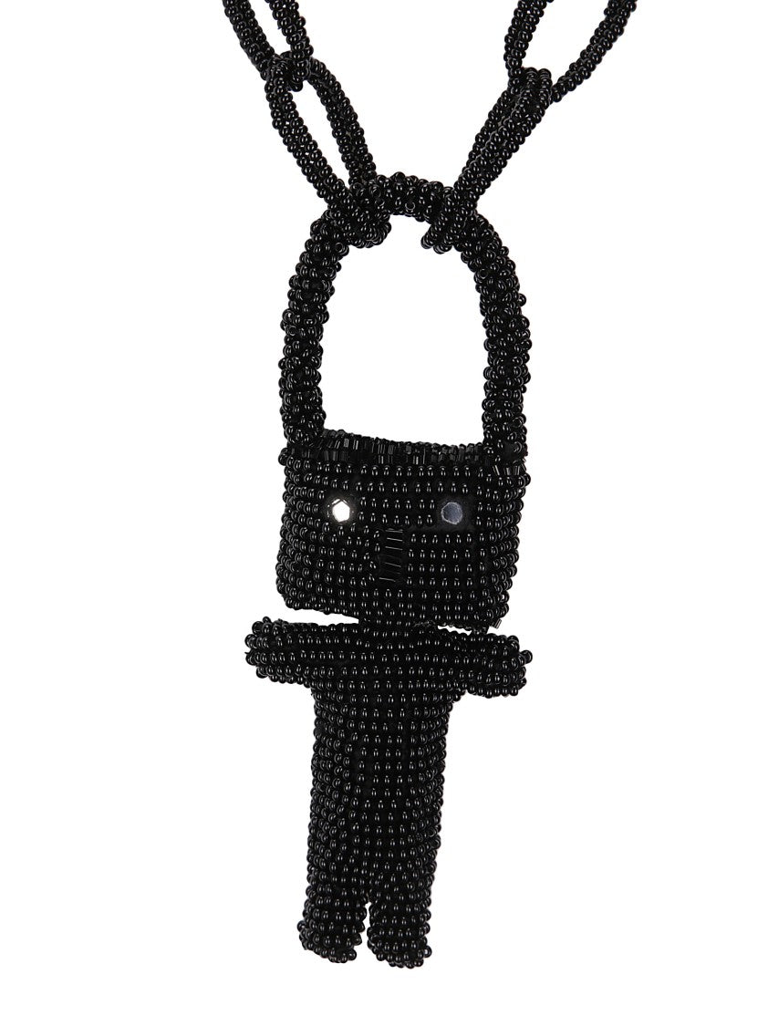 Jejia Oversized White Cotton T-Shirt With Raw-Cut Sleeves And Black Bead Insert