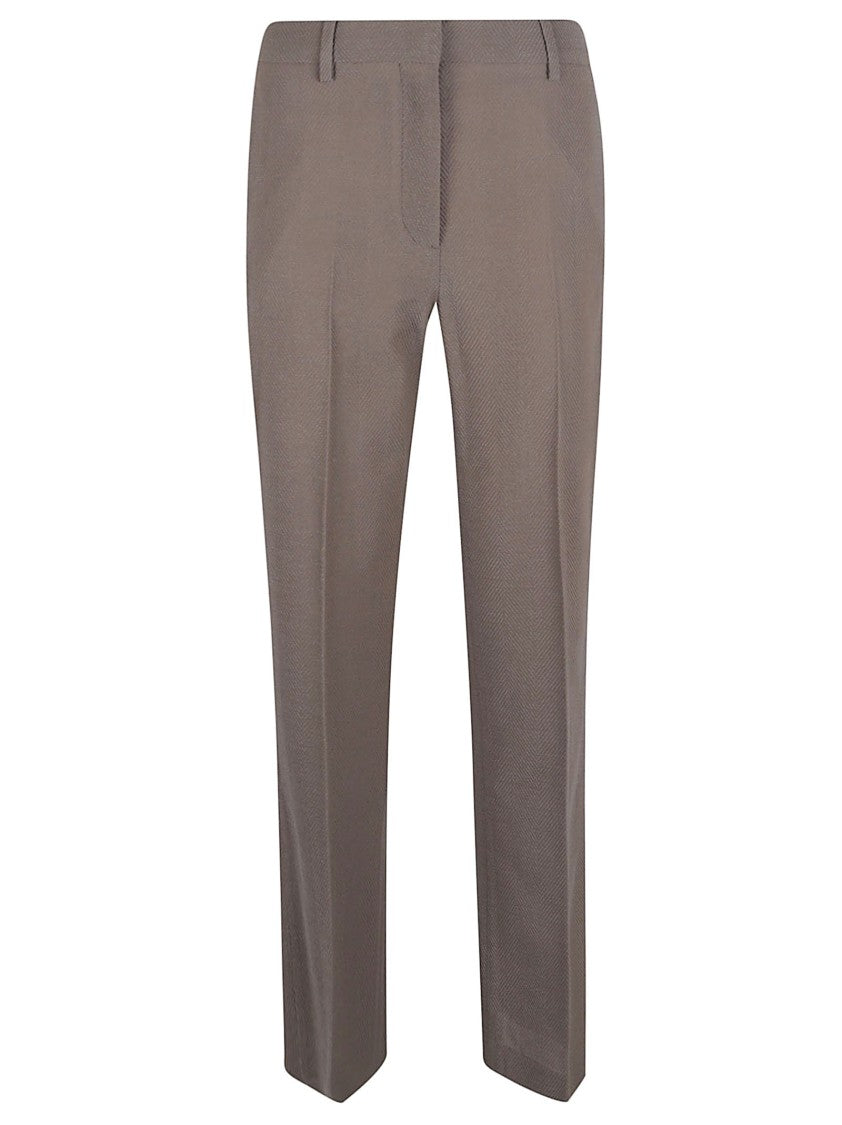 Golden Goose Tailored Straight Leg Trousers With Herringbone Texture
