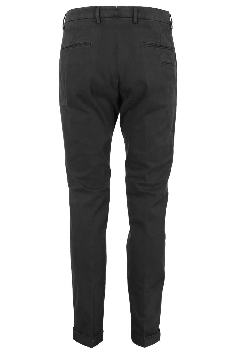 Briglia Straight-Cut Anthracite Cotton Pants