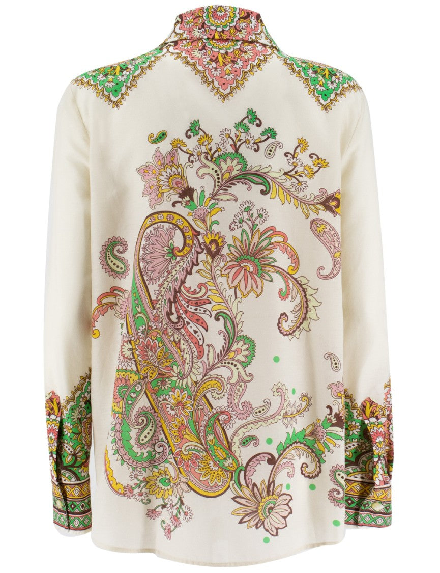 Etro Cotton-Silk Blend Shirt With Intricate Paisley