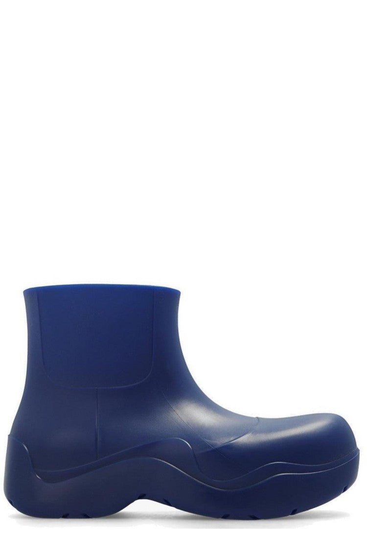 Bottega Veneta Blue Rubber Ankle Boots