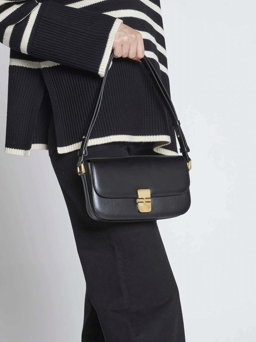 A.P.C. Grace Baguette Calf Leather Shoulder Bag