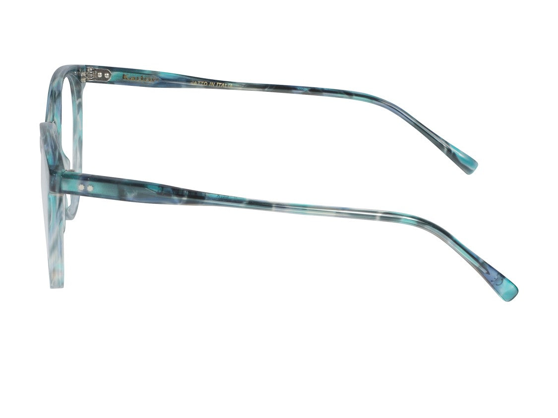 Kador Teal Cynda/N-54 Translucent Marbled Cat-Eye Sunglasses