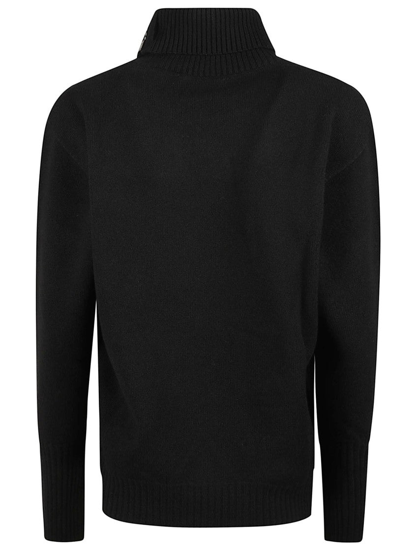 Courrèges Ribbed Merino Wool High Neck Sweater