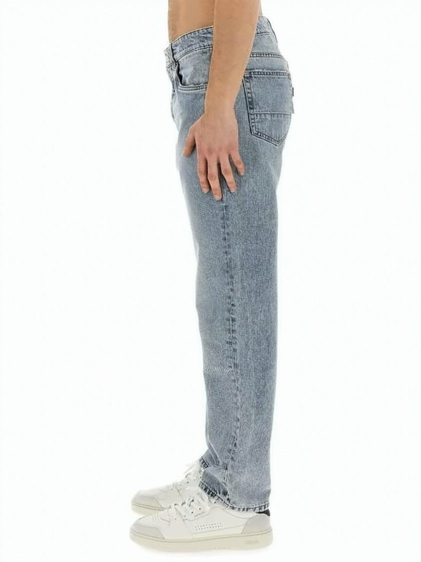 Department 5 Classic Straight-Leg Denim Pants With Light Blue Wash