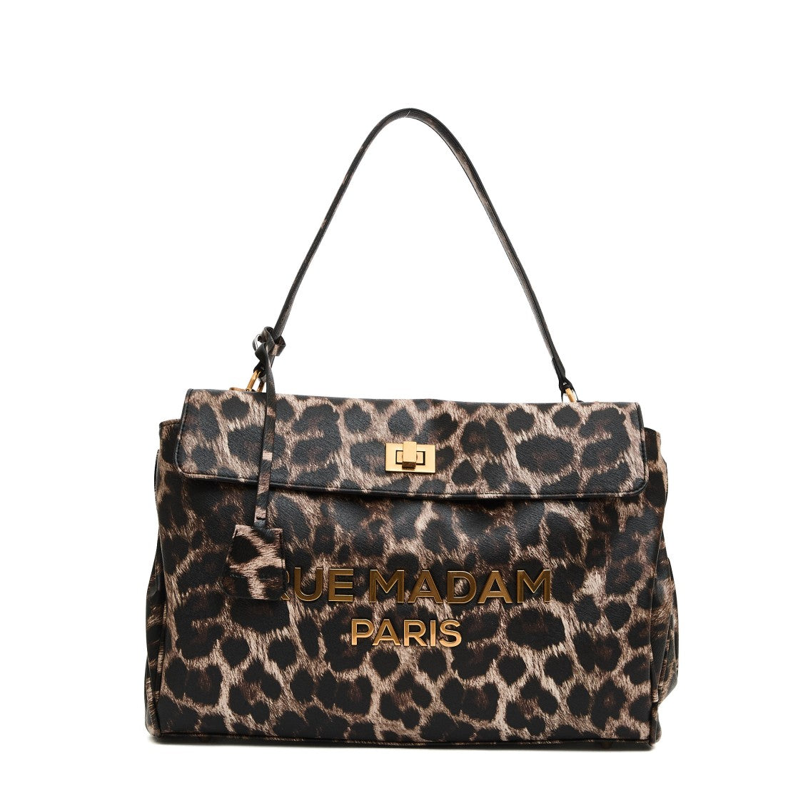 Rue Madame Les Leopard Bag With Writing
