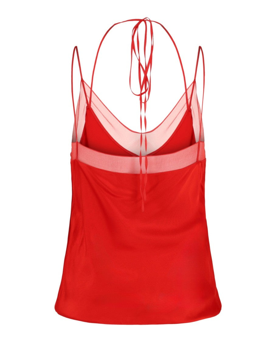 Ferragamo Satin V-Neck Camisole