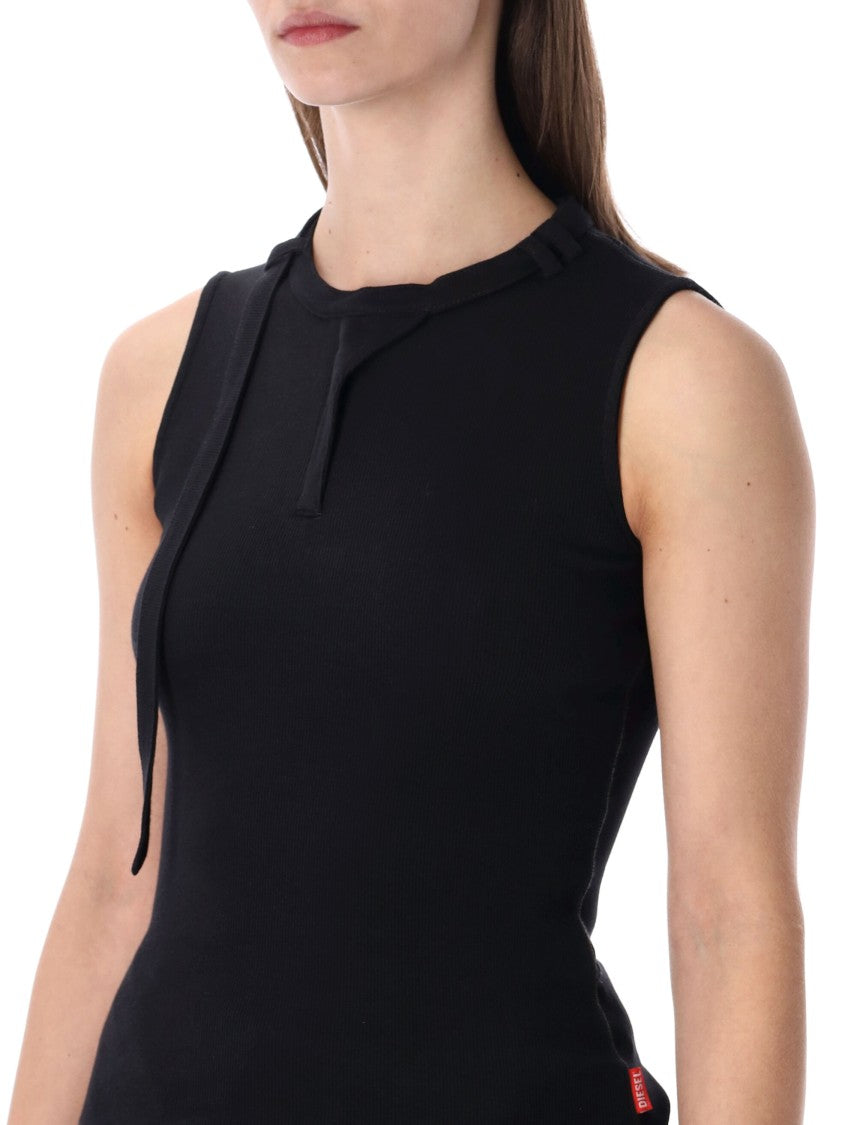 Diesel T-Iara Sleeveless Ribbed Cotton Top