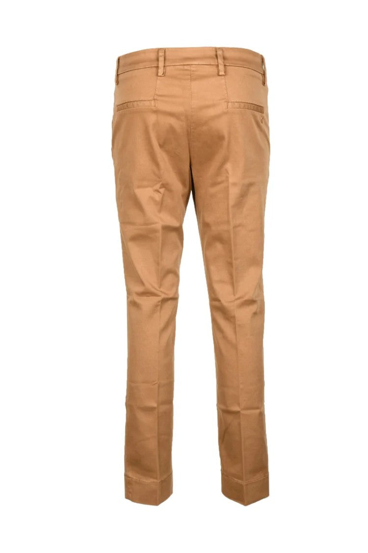 Re-Hash Tailored Beige Lyocell Blend Trousers With Functional Pockets