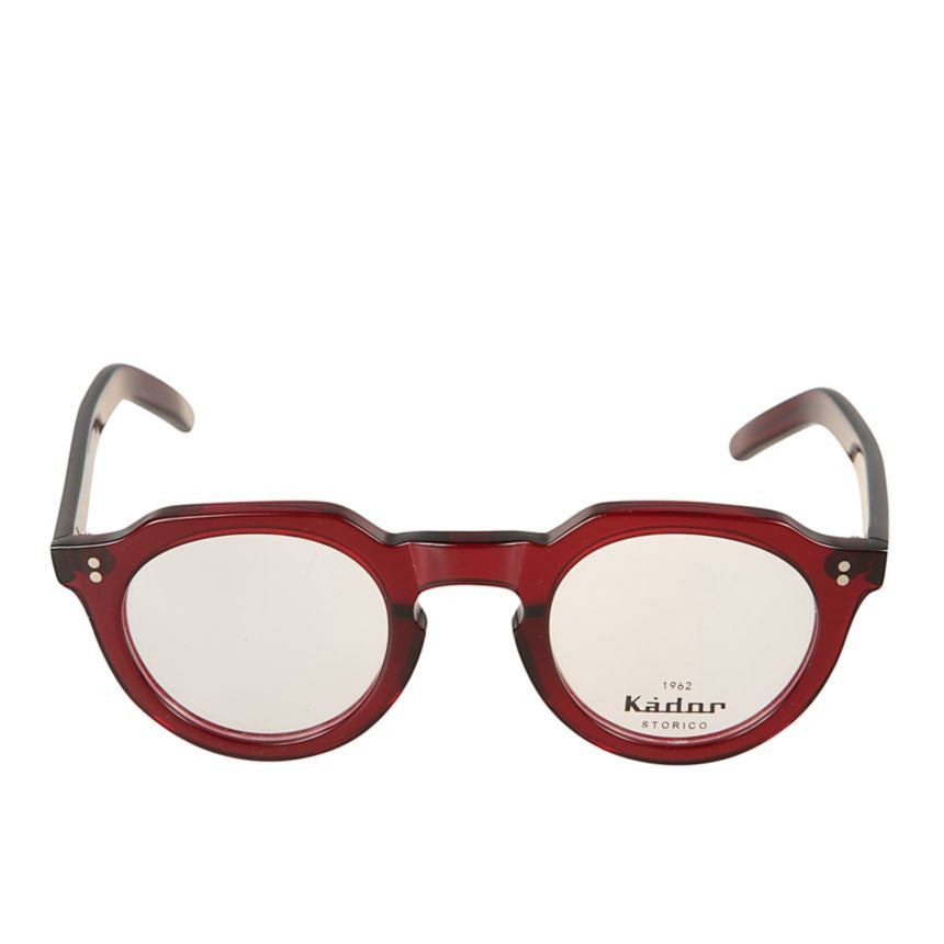 Kador Storiko Round Frame Burgundy Eyeglasses With Keyhole Bridge Design
