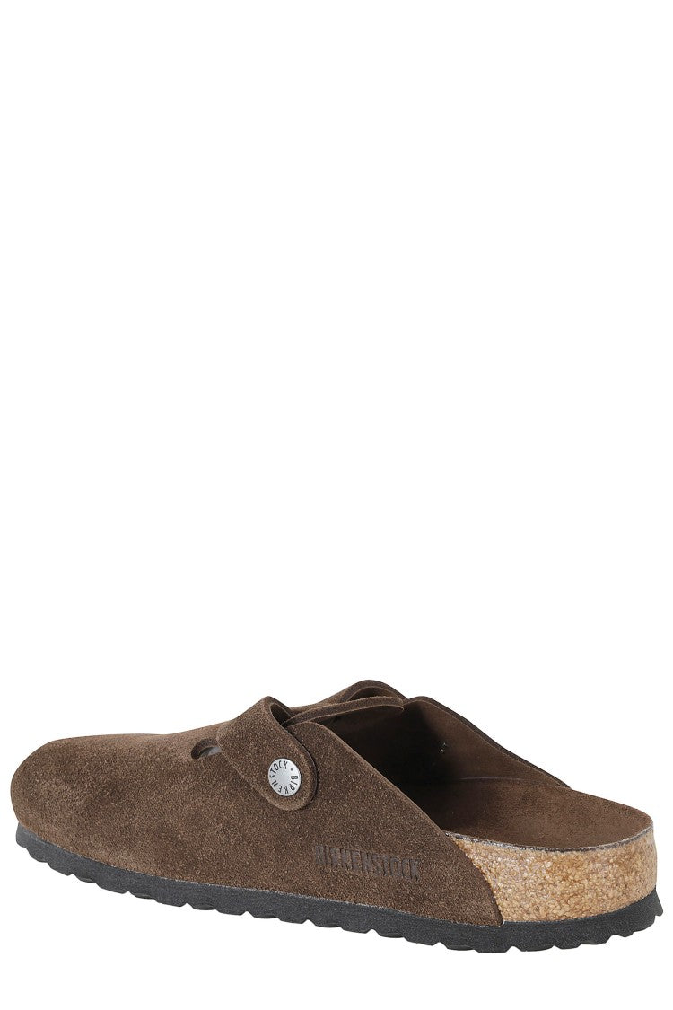 Birkenstock Brown Boston Sfb Adjustable-Buckle Suede Sandals