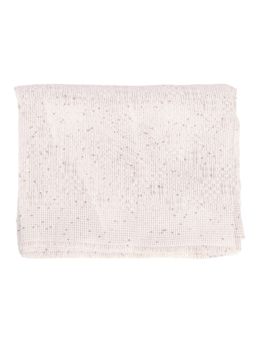 Emporio Armani Lightweight Sequined Fringed Scarf
