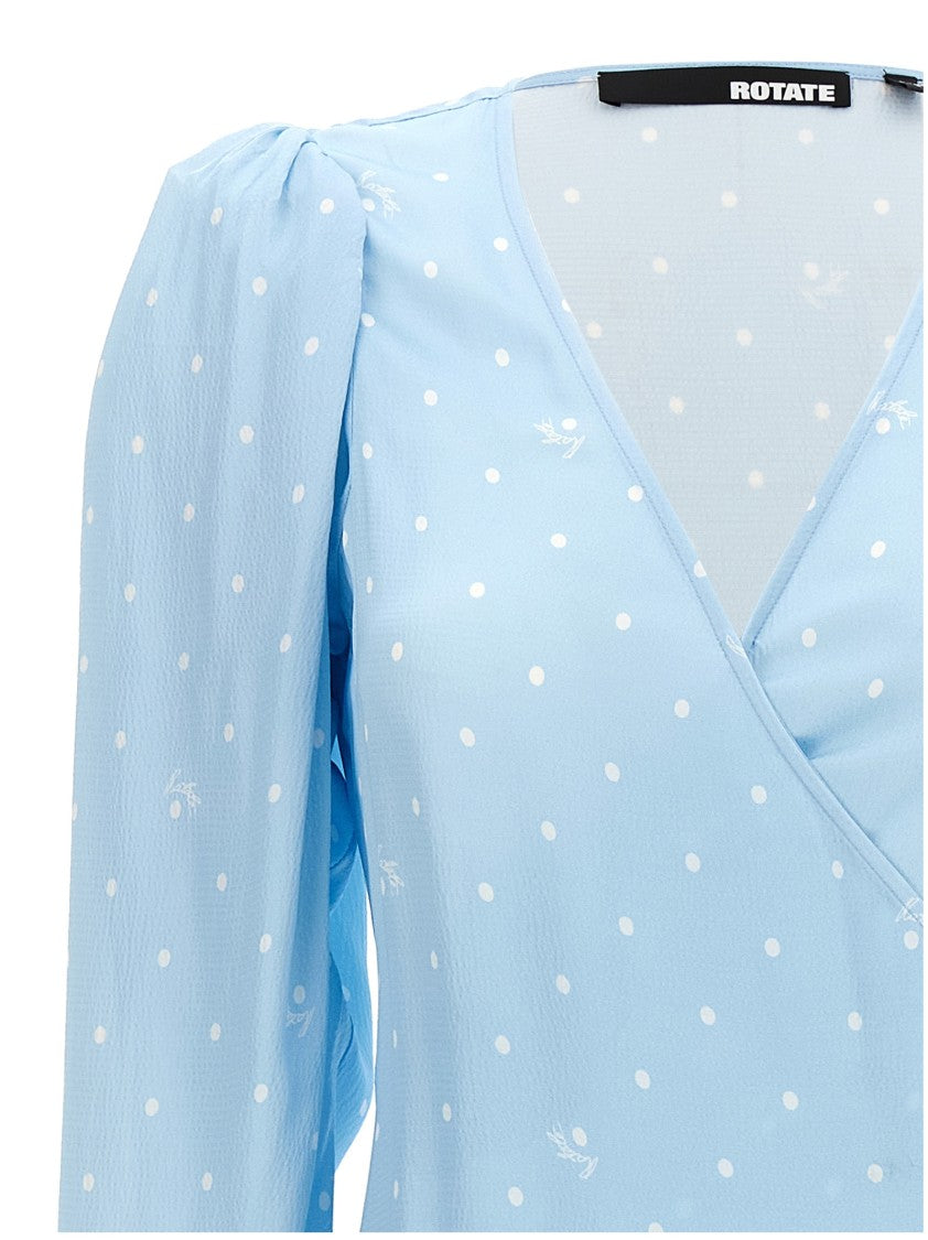 Rotate Birger Christensen Textured Midi Wrap' Dress