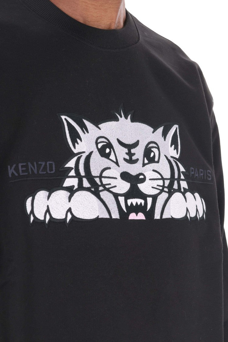 Kenzo Happy Tiger Cotton Crewneck Sweatshirt