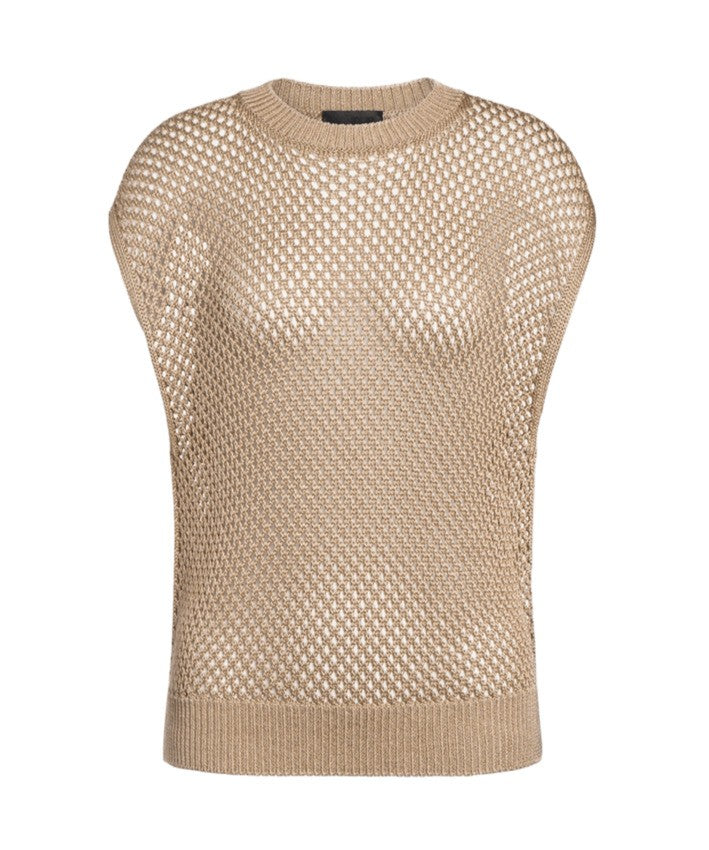 Dondup Beige Cotton Blend Gilet