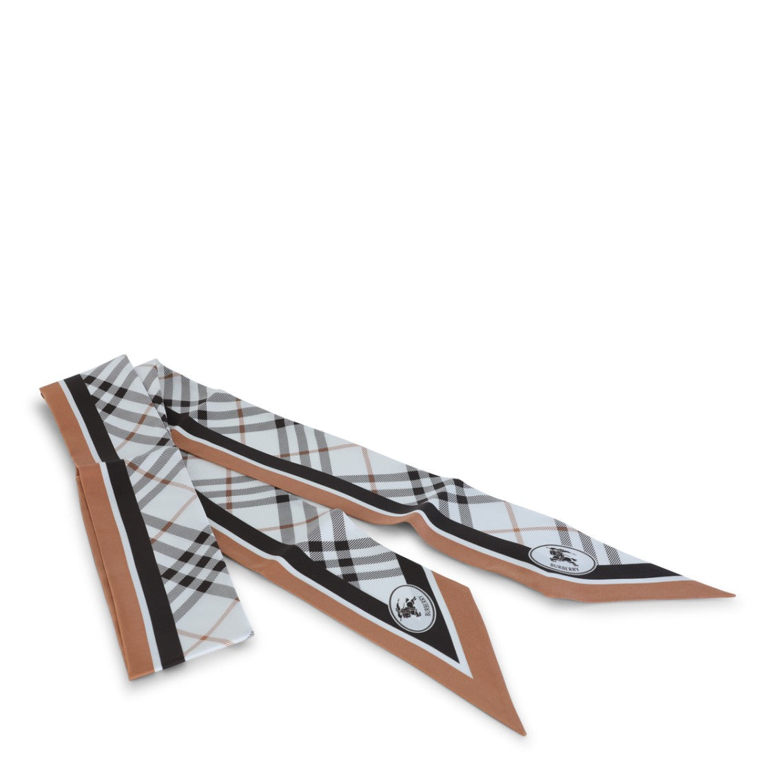 Burberry White Silk Scarf