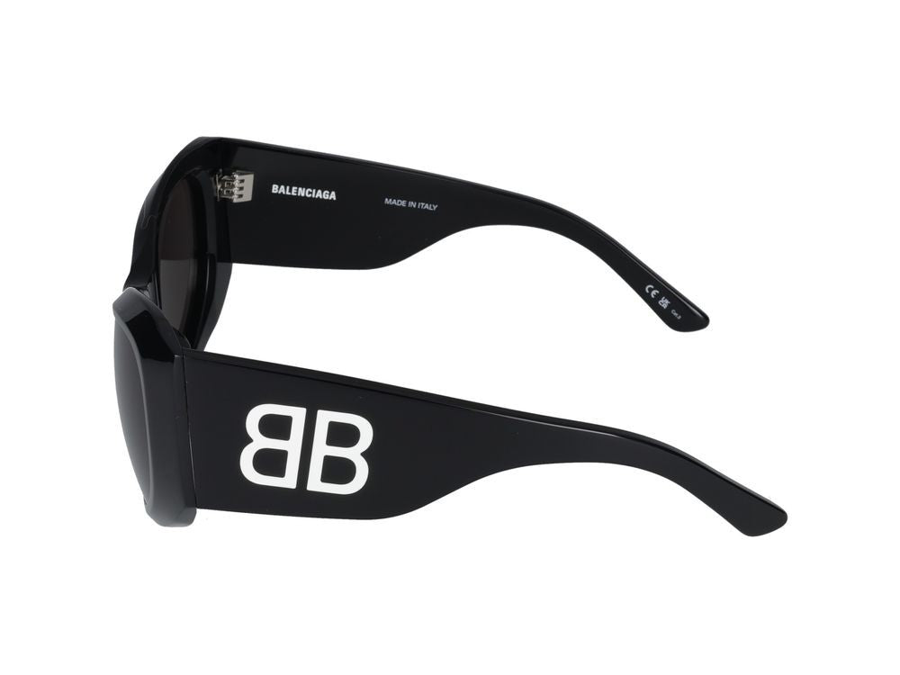 Balenciaga Black Bb0393s Acetate Oversized Cat-Eye Sunglasses