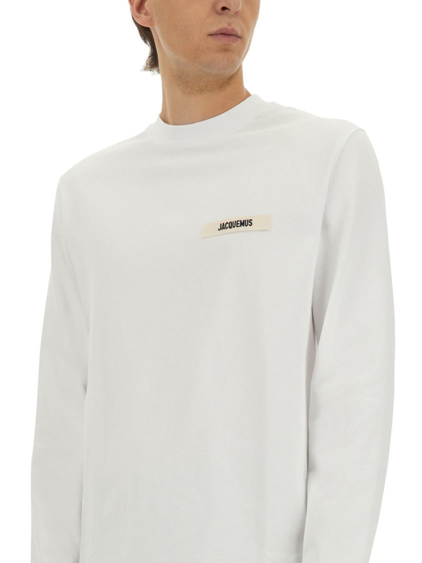 Jacquemus Relaxed-Fit Long-Sleeved Cotton T-Shirt With Minimalist Design