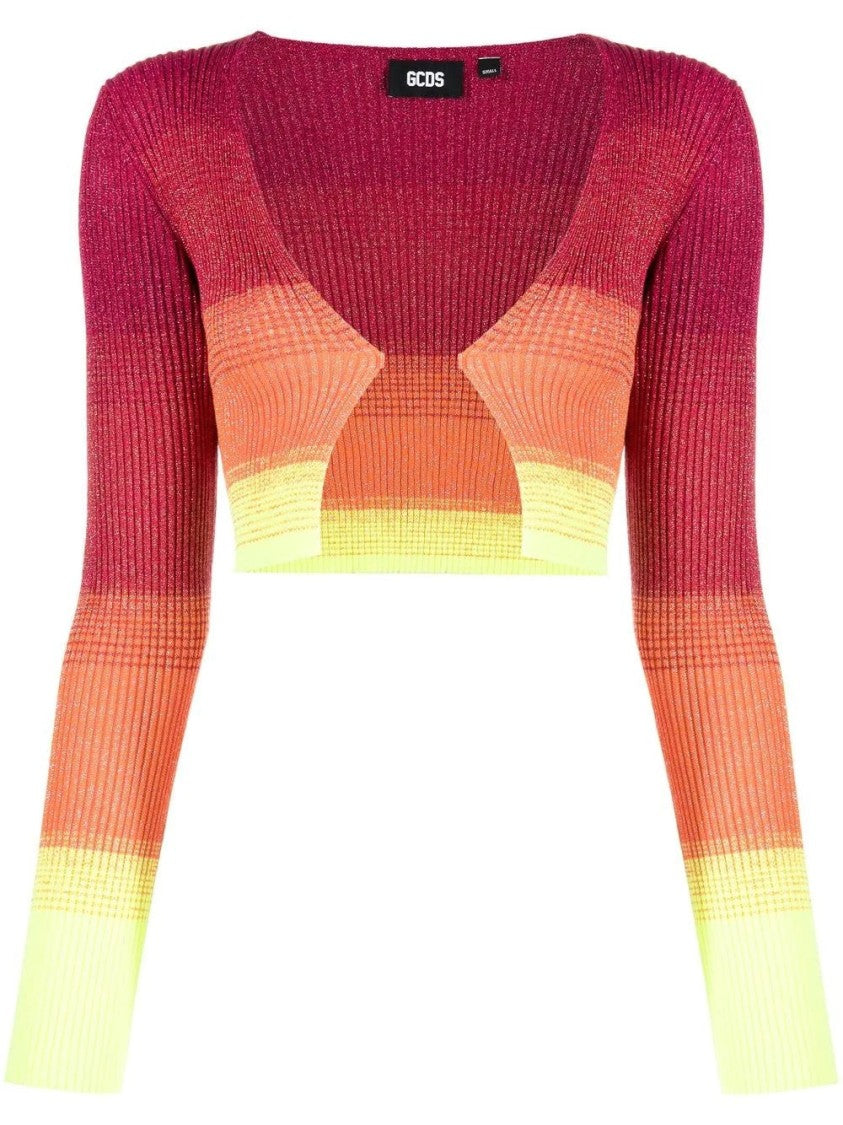Gcds Lurex Degradé Mini Cardigan