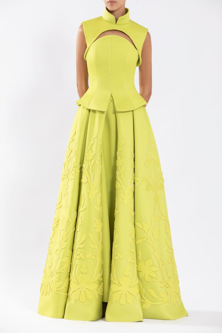 Saiid Kobeisy Neoprene Corset With Detachable Bolero