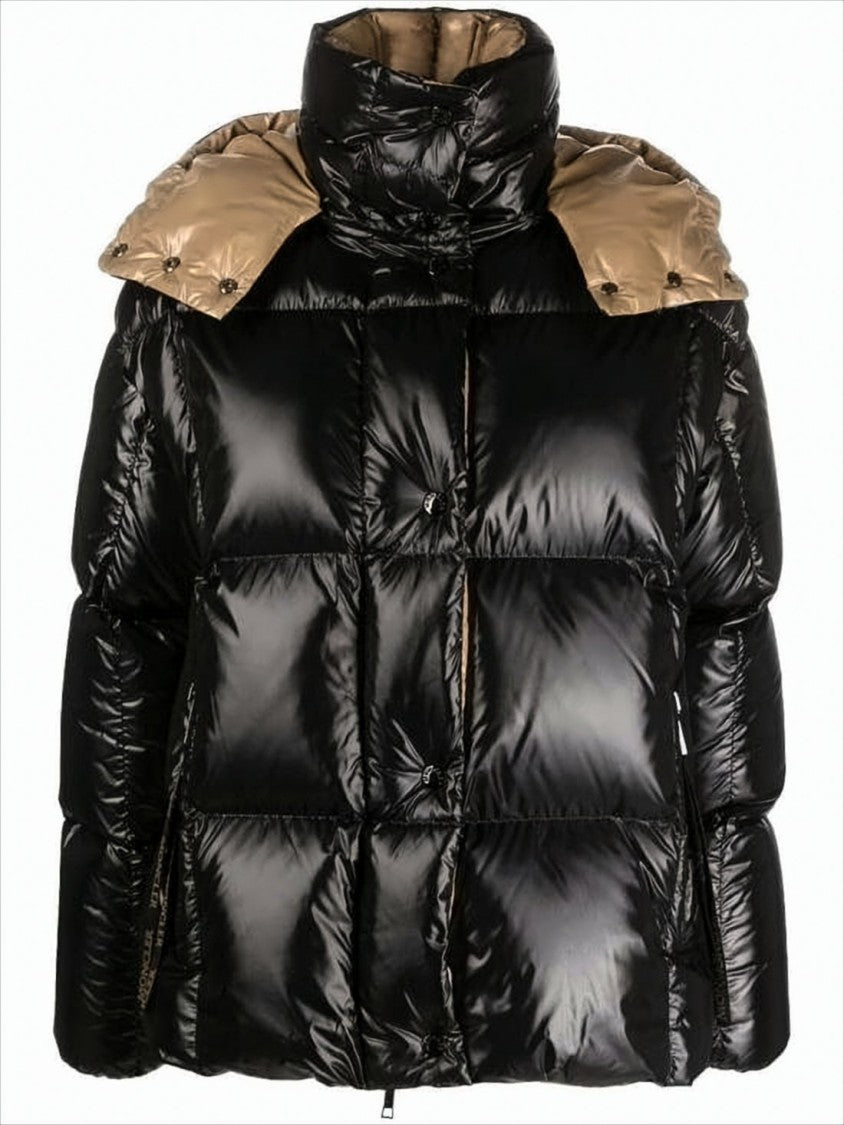 Moncler Glossy Black Quilted Down Puffer Coat