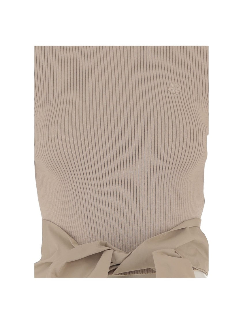Patou Cotton Blend T-Shirt With Bow Detail