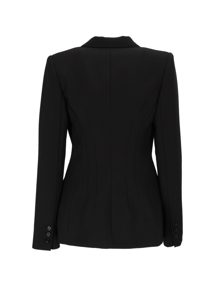 Elisabetta Franchi Double-Breasted Tailored Jacket With Classic Lapel And Flap Pockets