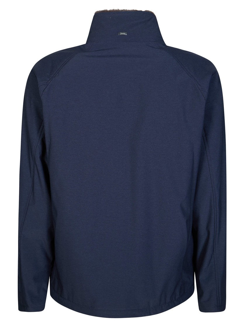 Herno Plush-Lined Zippered Casual Jacket