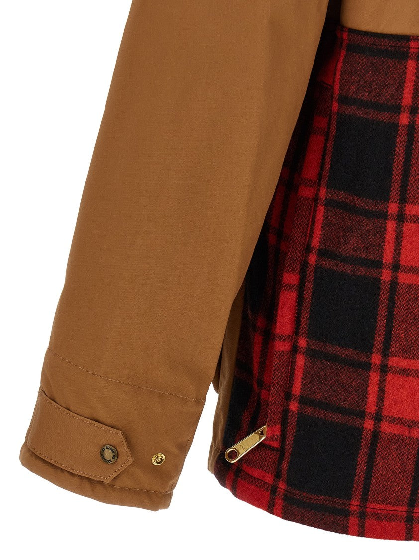 Junya Watanabe Cotton Canvas Jacket With Wool Back Insert And Corduroy Collar