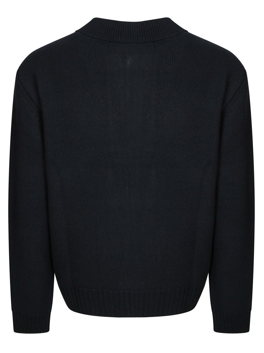 Arte Dark Knit Fabric Graphic Zip-Through Knit