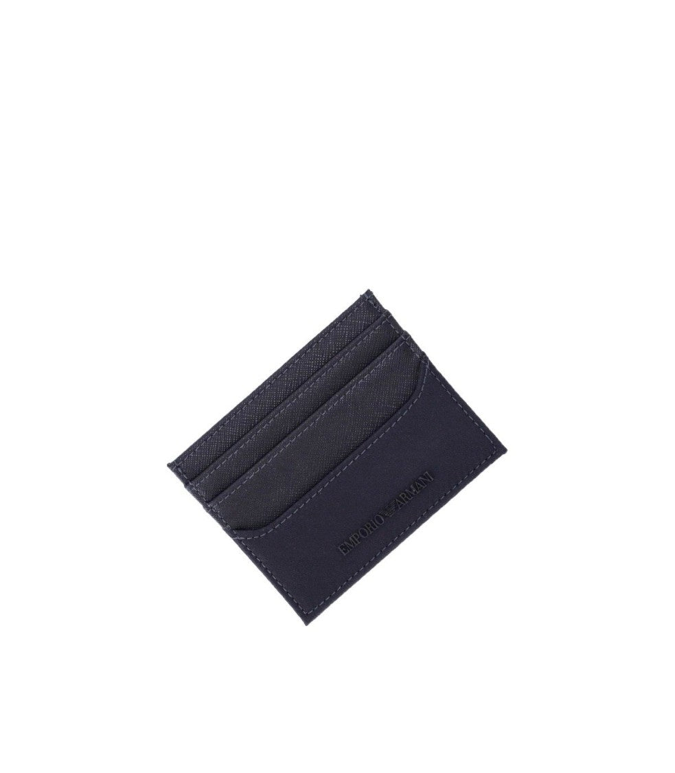 Emporio Armani Blue Wallet+Card Holder Set