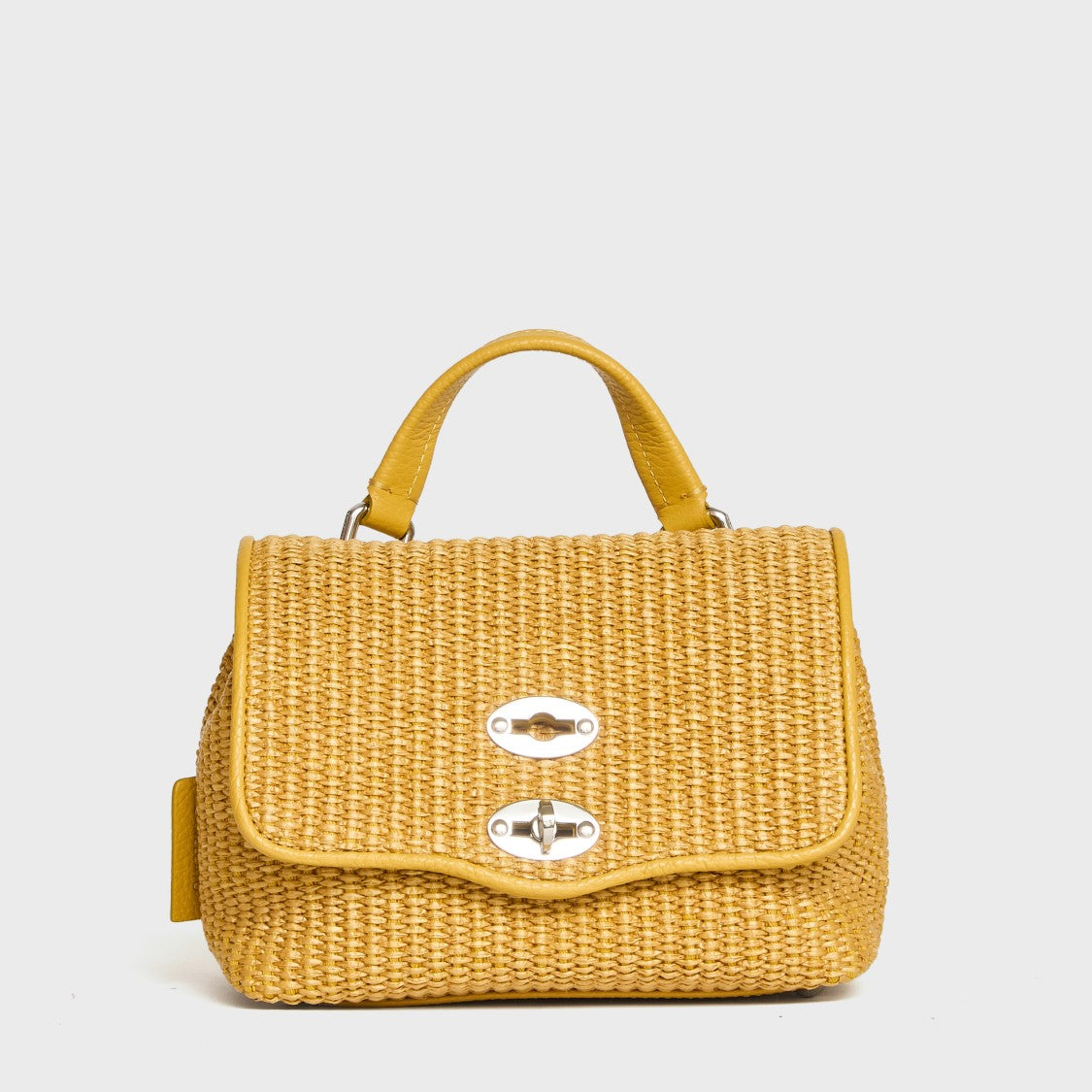 Zanellato Nikel Raffia Baby Postina Handbag