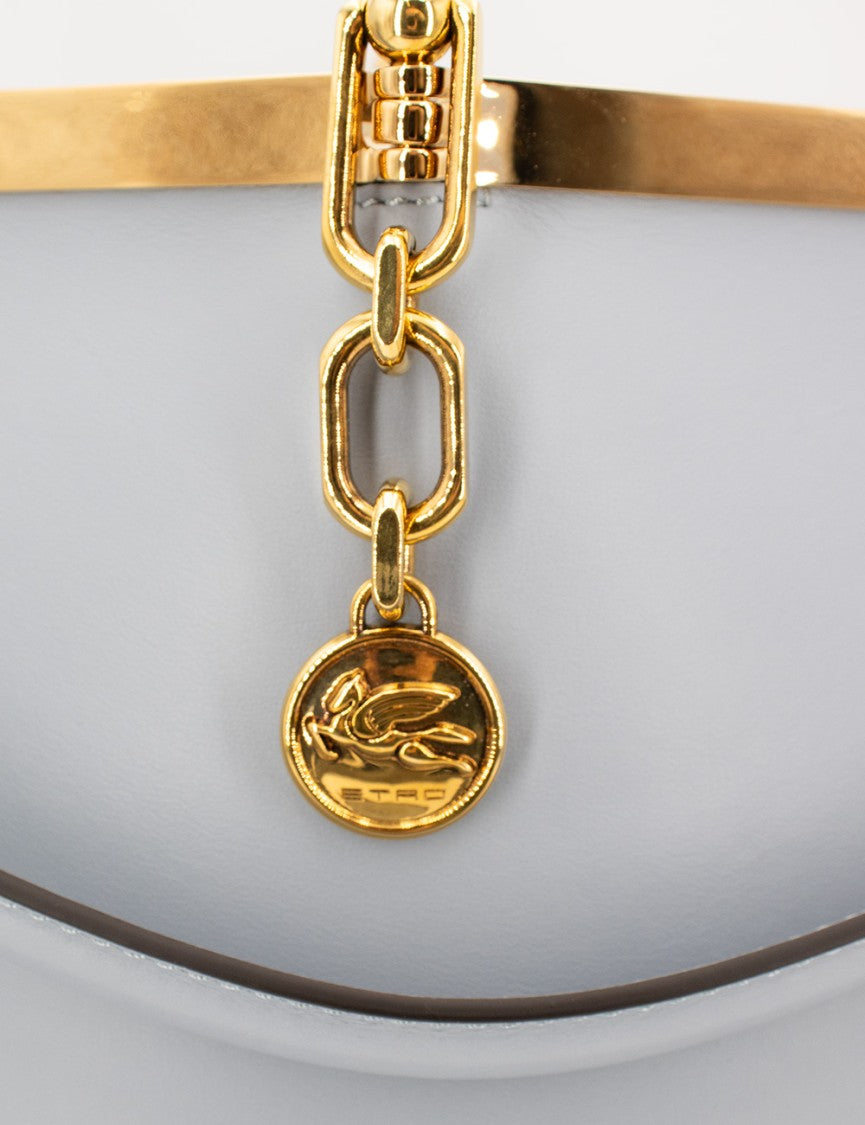 Etro Large Vela Leather Shoulder Bag